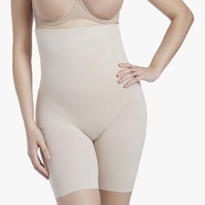 TC FINE INTIMATES Triple Midriff High Waist Thigh Slimmer Nude Size Med NWT